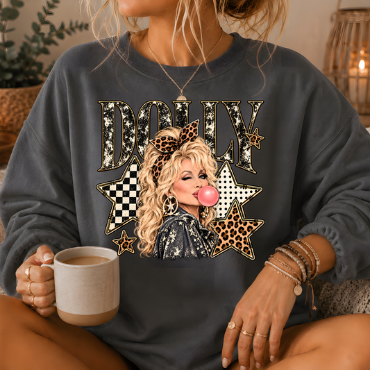 Dolly Bubblegum & Stars Crewneck Sweatshirt