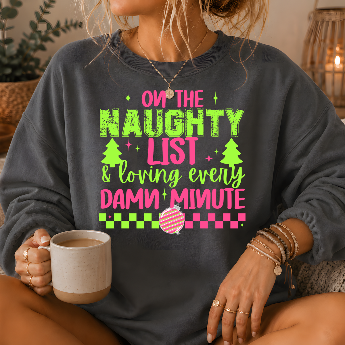Naughty List Premium Crewneck Sweatshirt