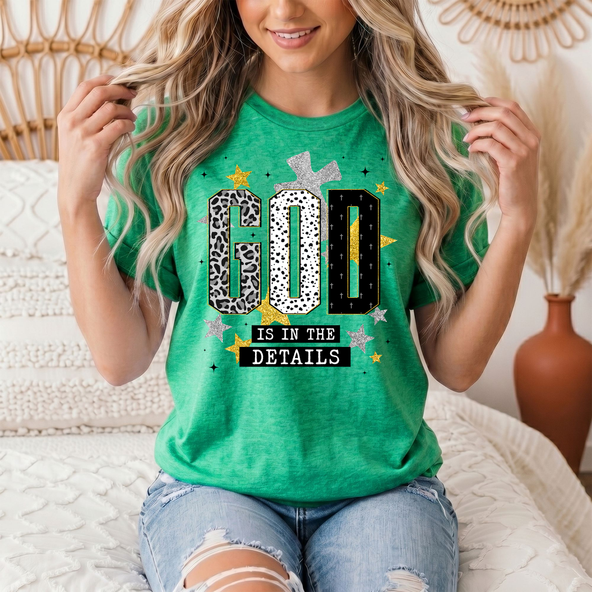 God Is in the Details Christian Graphic Tee