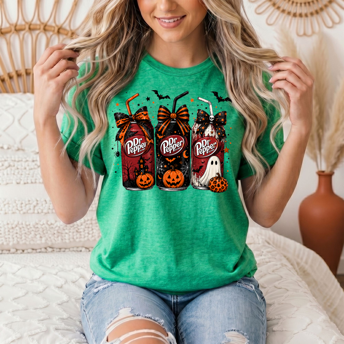Dr P Halloween Bows & Ghost Graphic Tee