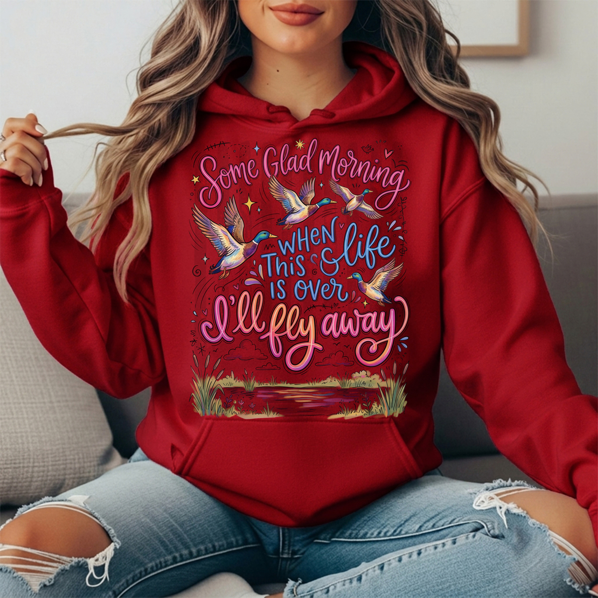 I'll Fly Away Duck Graphic Hoodie