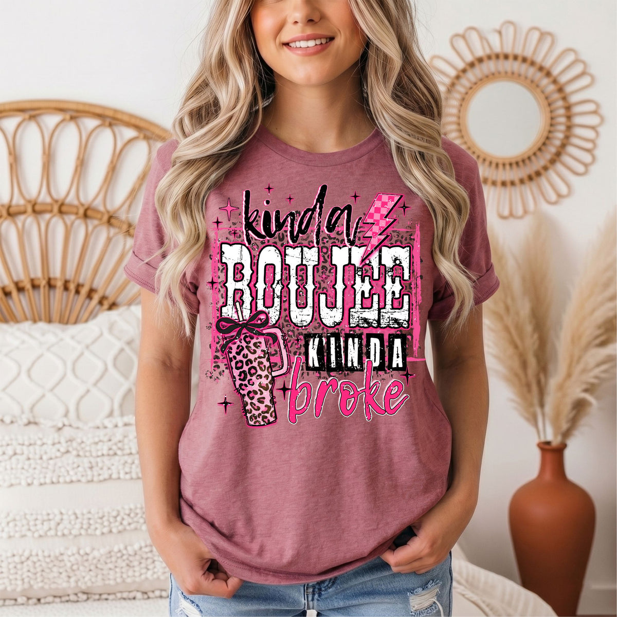 Kinda Boujee Kinda Broke Graphic Tee