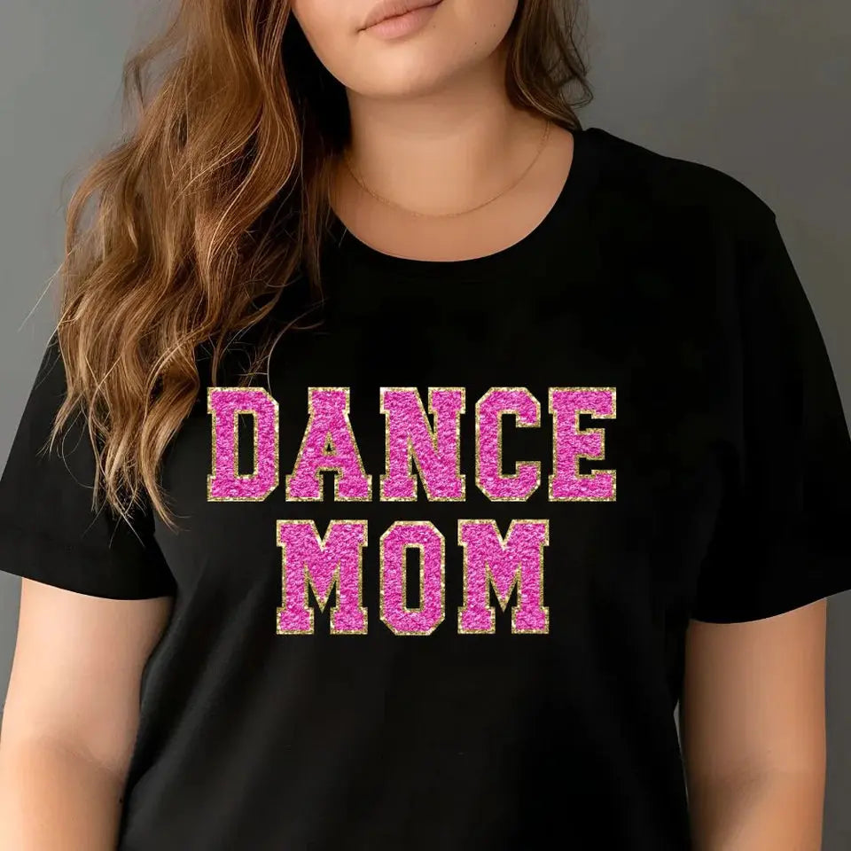 Dance Mom Glitter Graphic Tee | Dance Competition Mom Shirt | Dance Mom T-Shirt K's Krafty Barn