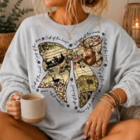 Camo Deer Hunting Bow Crewneck Sweatshirt