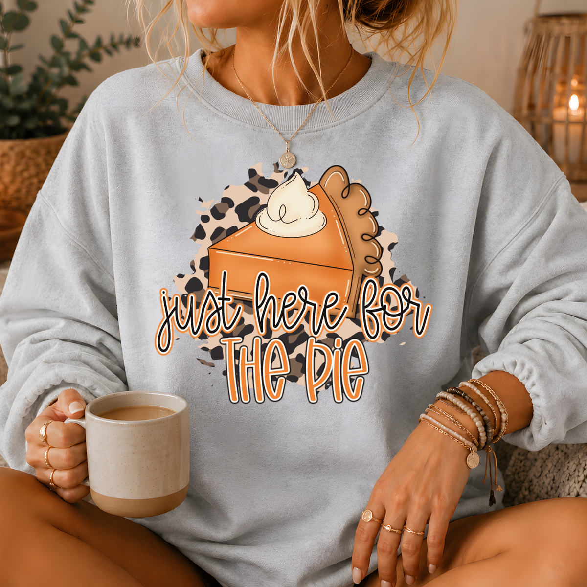Just Here for the Pie Crewneck Sweatshirt