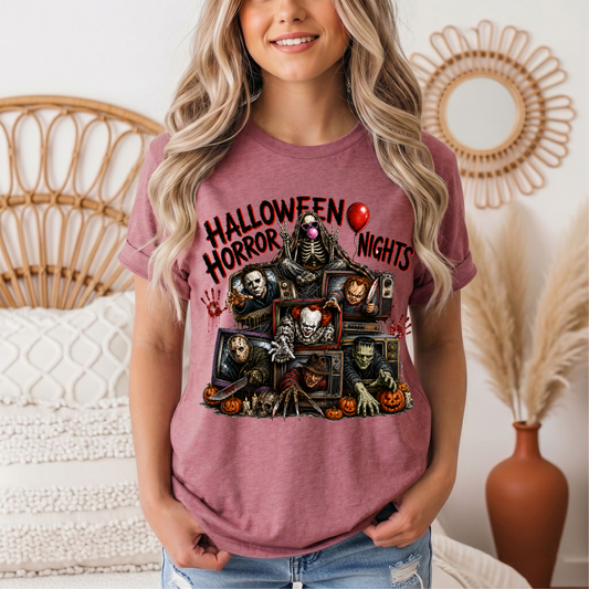Halloween Horror Nights Vintage TV Graphic Tee