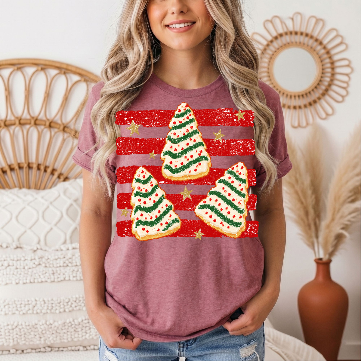 Christmas Tree Snack Cake Graphic Tee