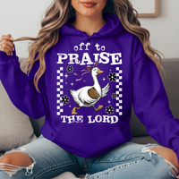 Off to Praise the Lord Goose Graphic Hoodie