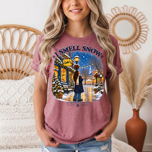 I Smell Snow Graphic Tee – Stars Hollow Winter Scene