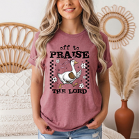 Off To Praise The Lord Christian Graphic Tee