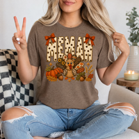 Memaw Thanksgiving Turkey & Bow Graphic Tee