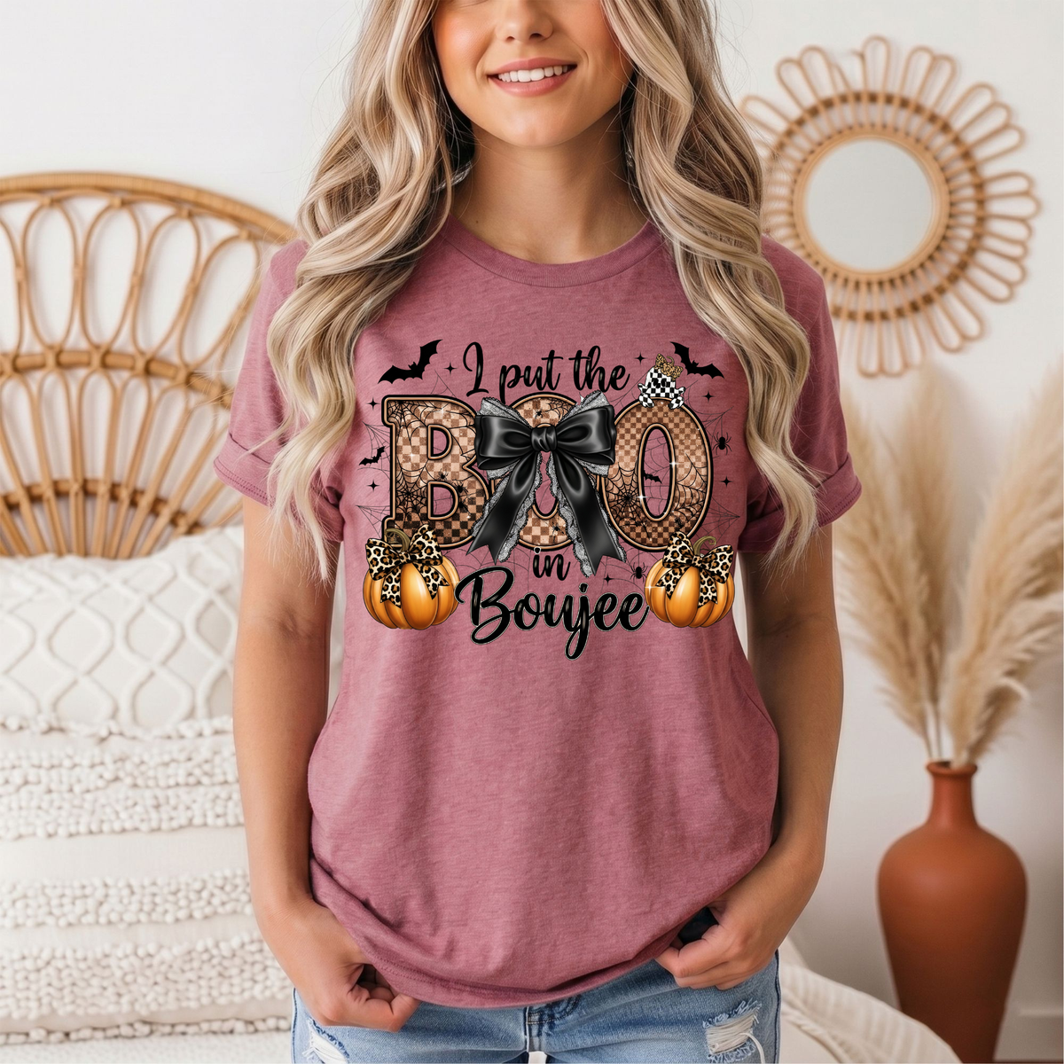 I Put the Boo in Boujee Halloween Graphic Tee