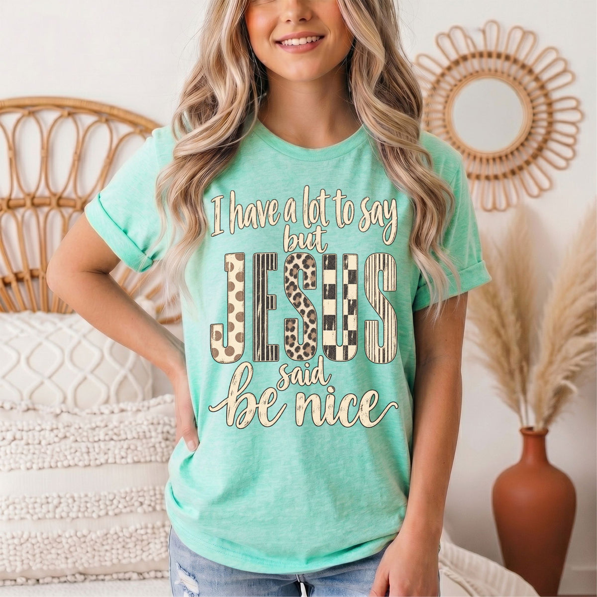 I Have a Lot to Say, but Jesus Says No Christian Graphic Tee