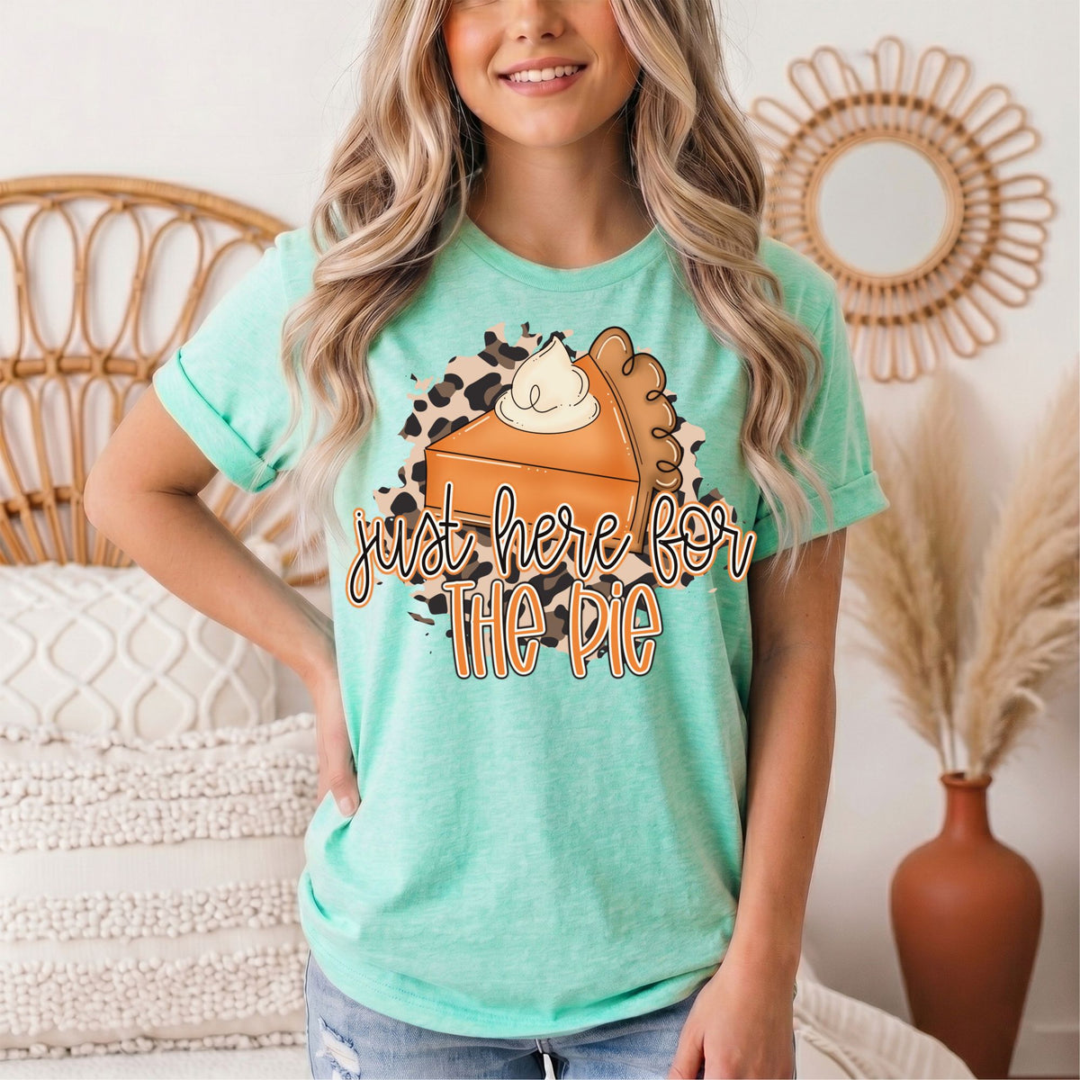 Just Here for the Pie Thanksgiving Graphic Tee