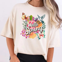 Hello Spring Shirt | Floral Spring Graphic Tee K's Krafty Barn