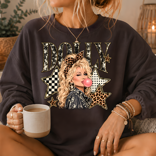 Dolly Bubblegum & Stars Crewneck Sweatshirt
