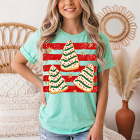 Christmas Tree Snack Cake Graphic Tee
