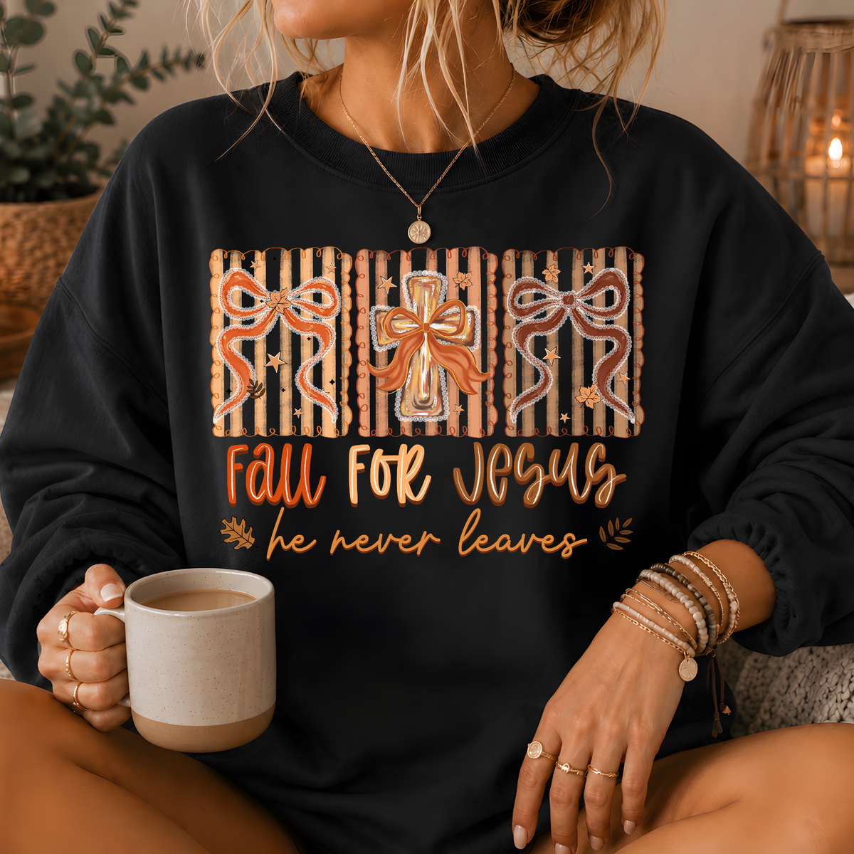 Fall For Jesus Crewneck Sweatshirt