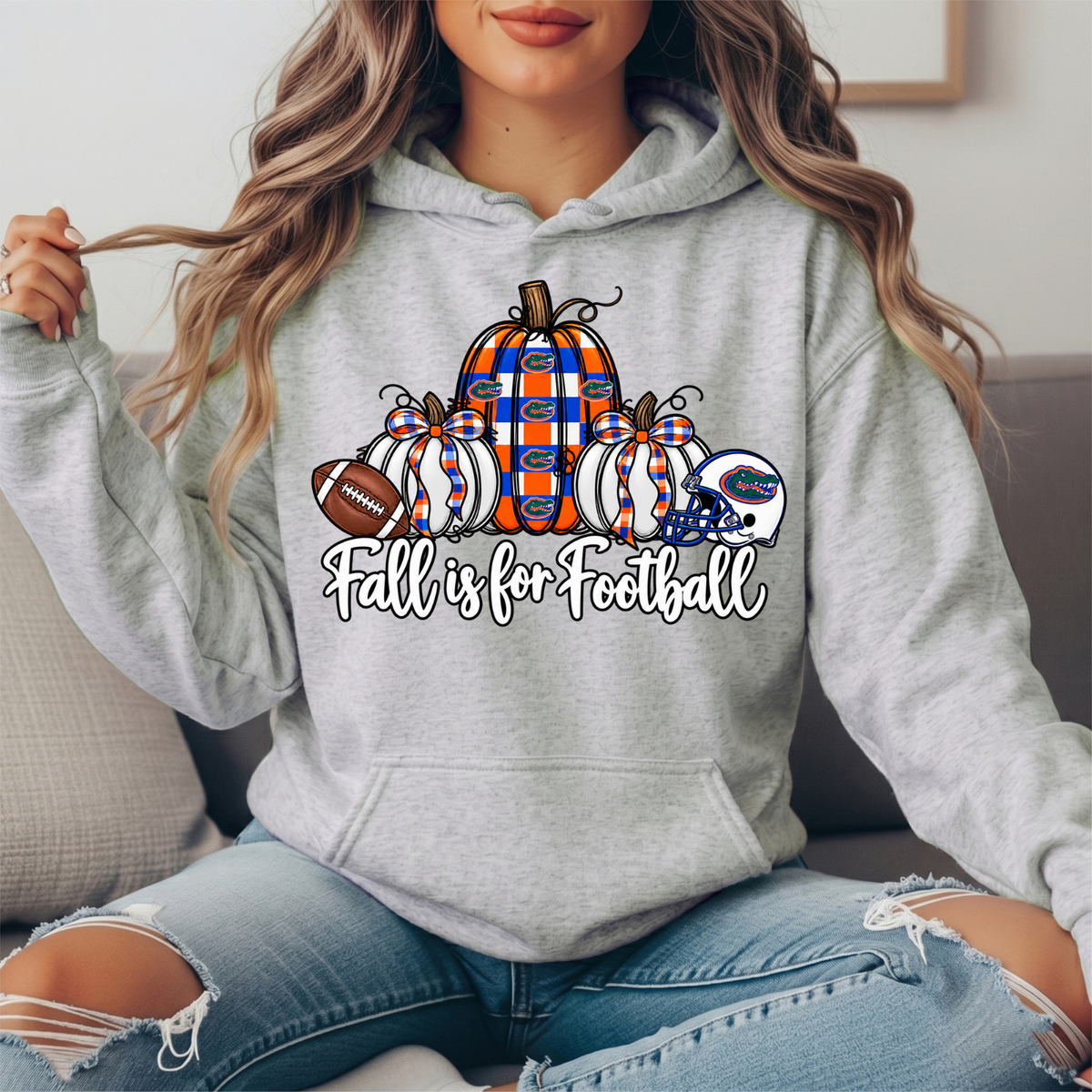 Florida Gators Fall Is for Football Pumpkin Graphic Hoodie