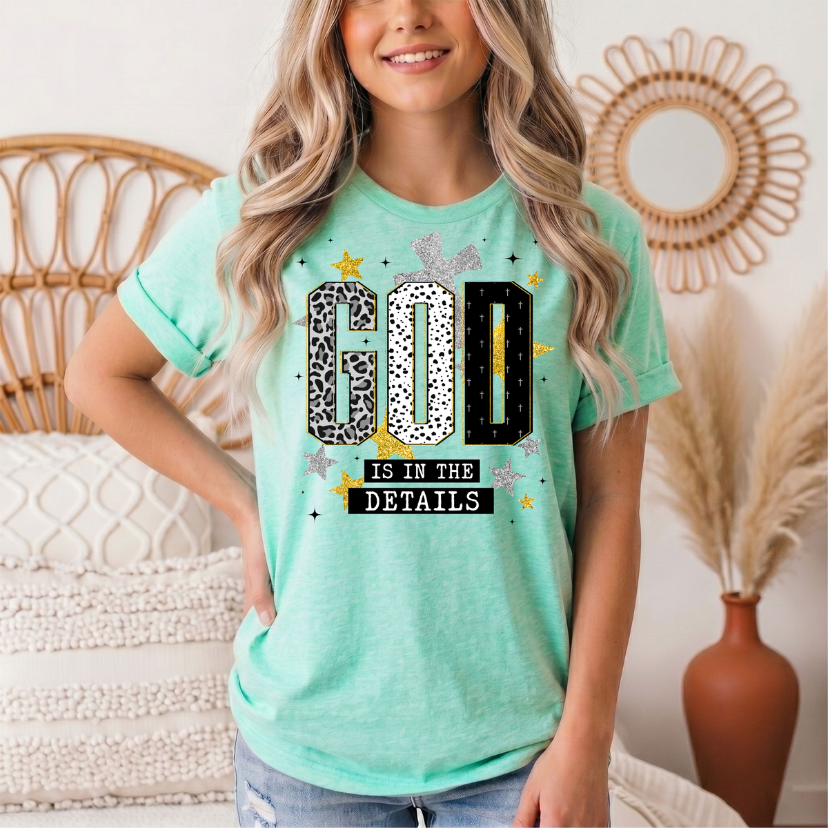 God Is in the Details Christian Graphic Tee