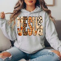 Jesus Patchwork Floral & Bow Graphic Hoodie
