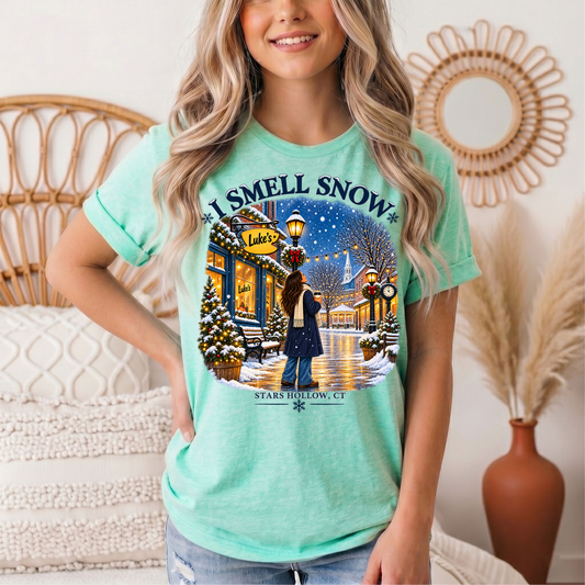 I Smell Snow Graphic Tee – Stars Hollow Winter Scene