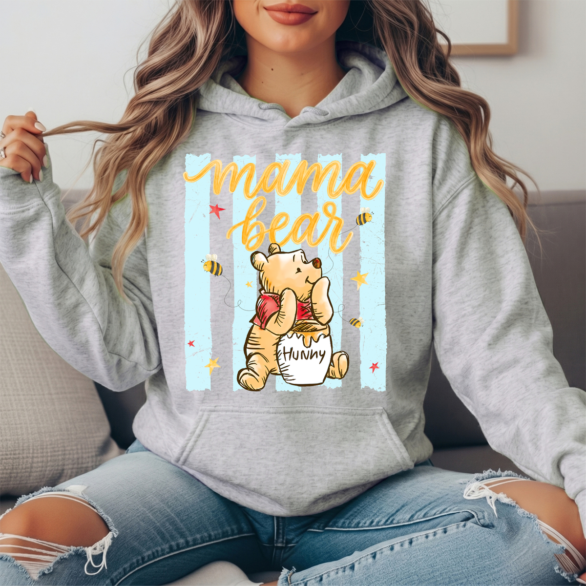 Mama Bear Honey Pot Graphic Hoodie
