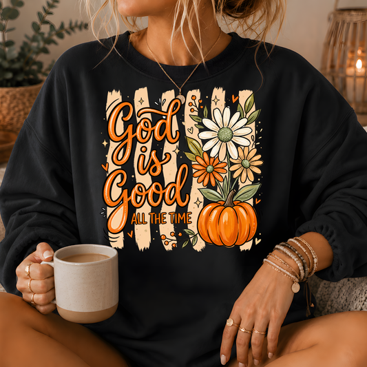 God Is Good Pumpkin Premium Crewneck Sweatshirt