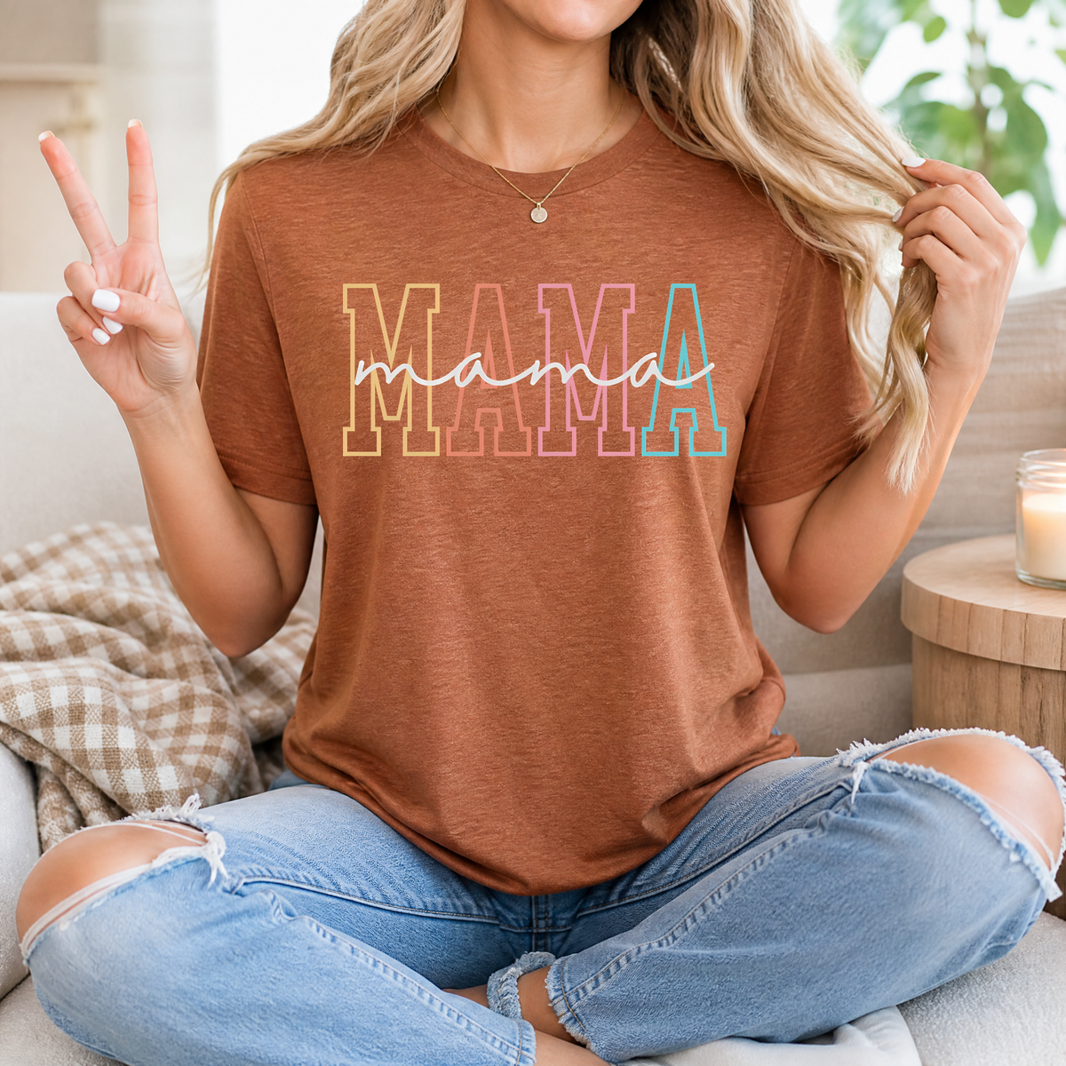 Neon Mama Outline & Script Graphic Tee