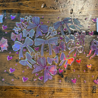 #781 Bow Heart Holographic K's Krafty Barn