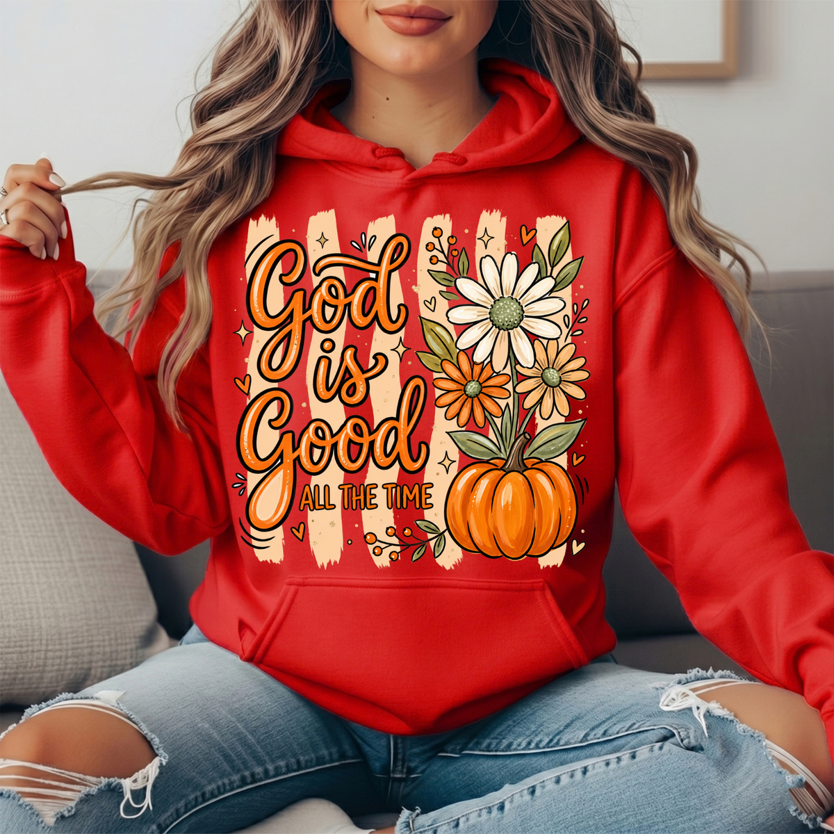 God Is Good Pumpkin Premium Hoodie Sweatshirt