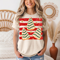 Christmas Tree Snack Cake Graphic Tee