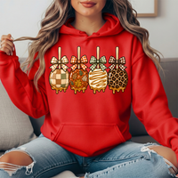 Fall Caramel Apples & Gingham Bows Graphic Hoodie