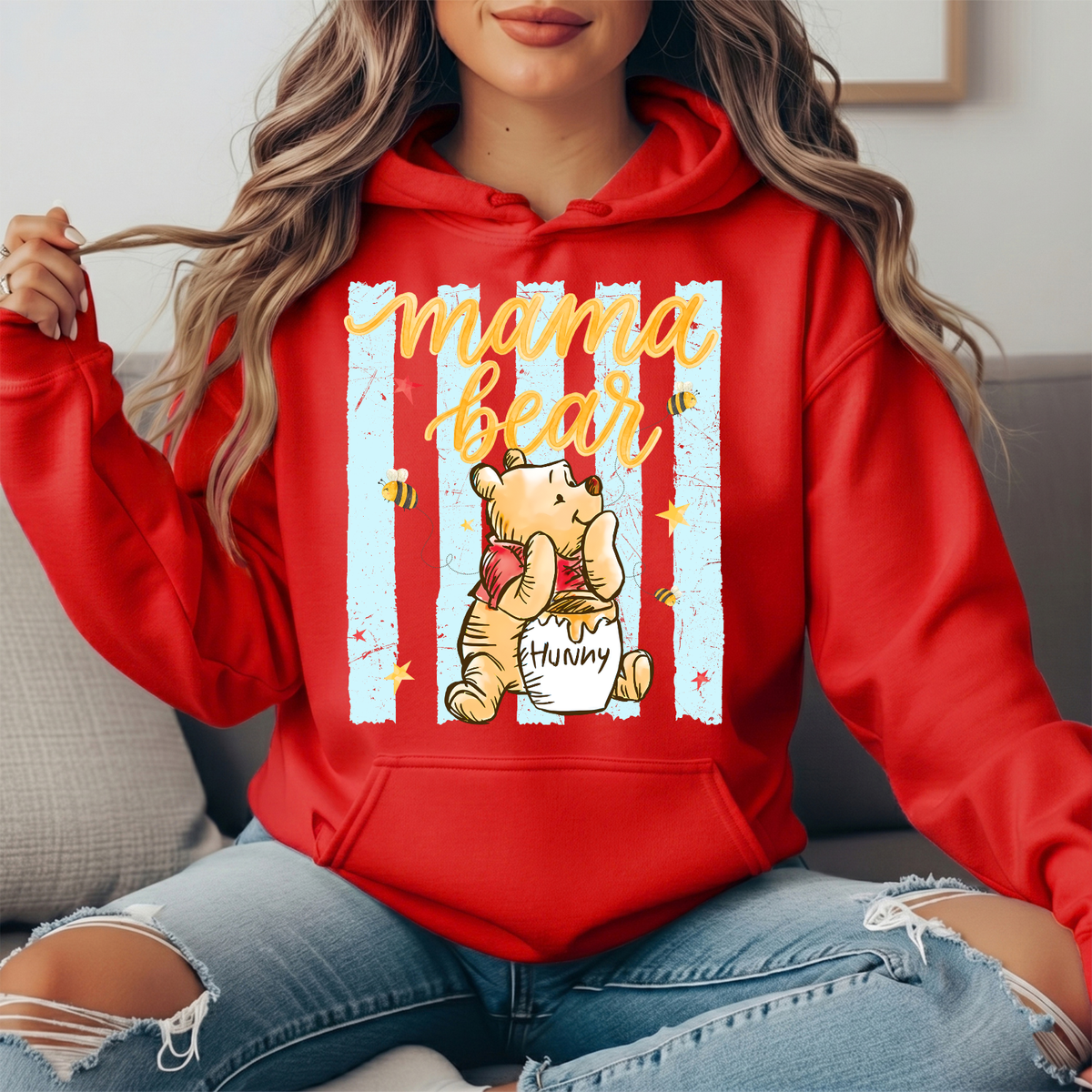 Mama Bear Honey Pot Graphic Hoodie