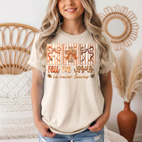 Fall for Jesus He Never Leaves Christian Graphic Tee