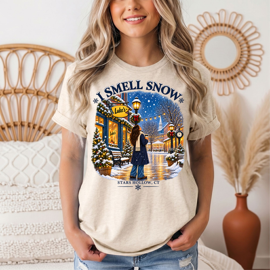 I Smell Snow Graphic Tee – Stars Hollow Winter Scene