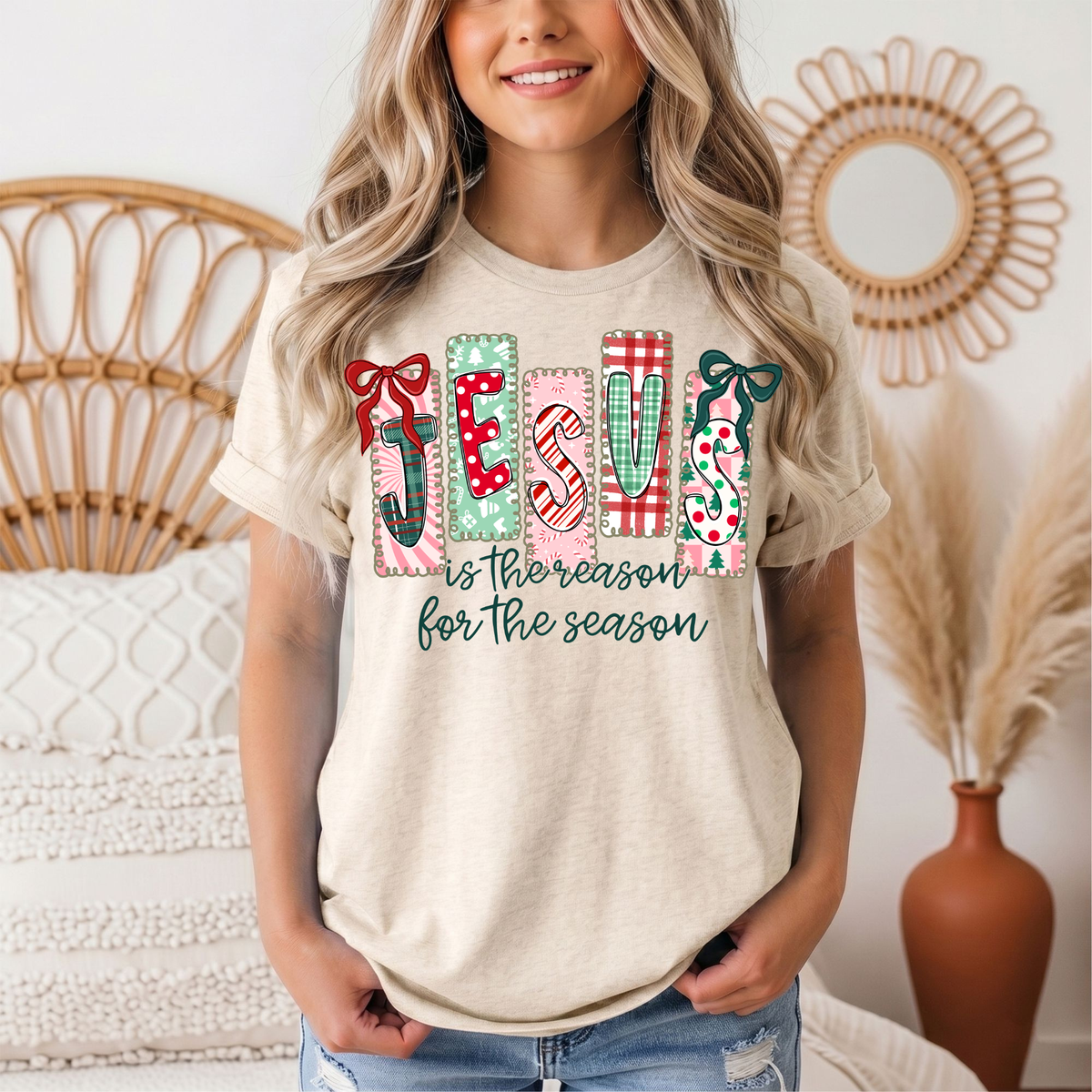 Jesus Is the Reason for the Season Christmas Graphic Tee