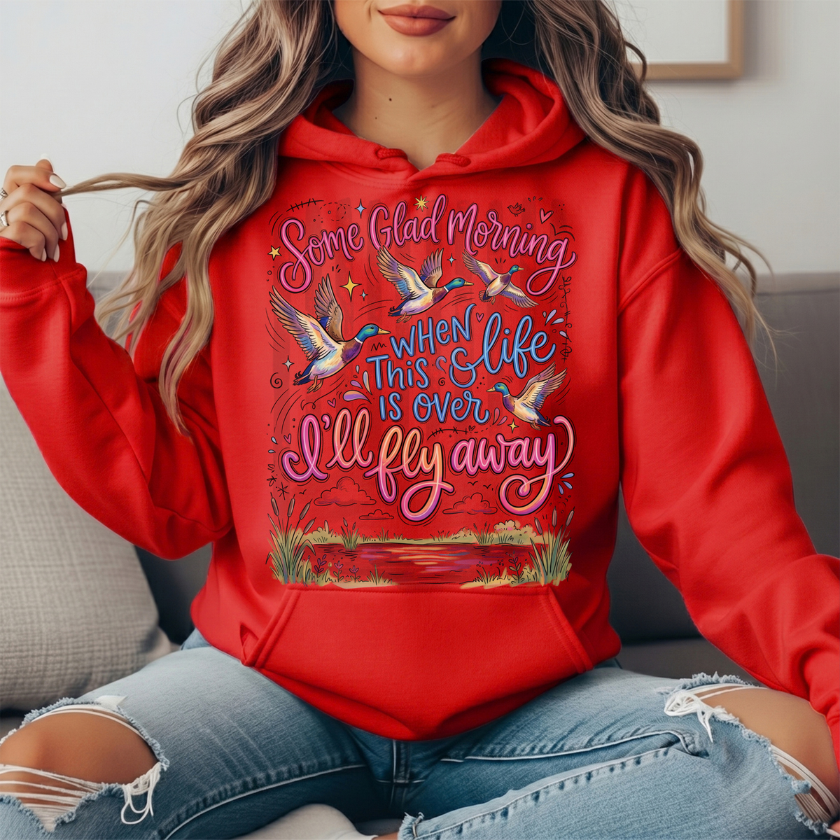 I'll Fly Away Duck Graphic Hoodie