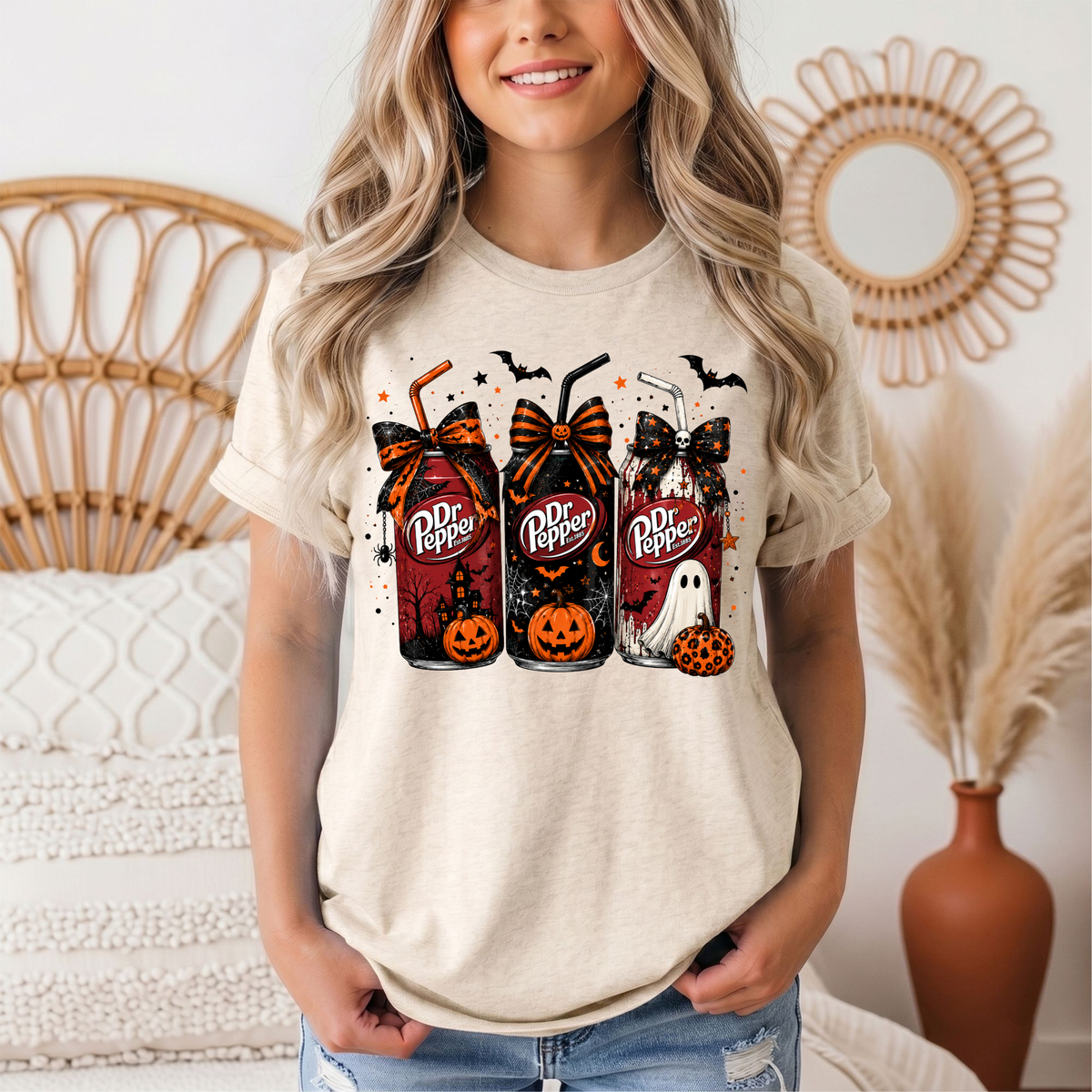 Dr P Halloween Bows & Ghost Graphic Tee