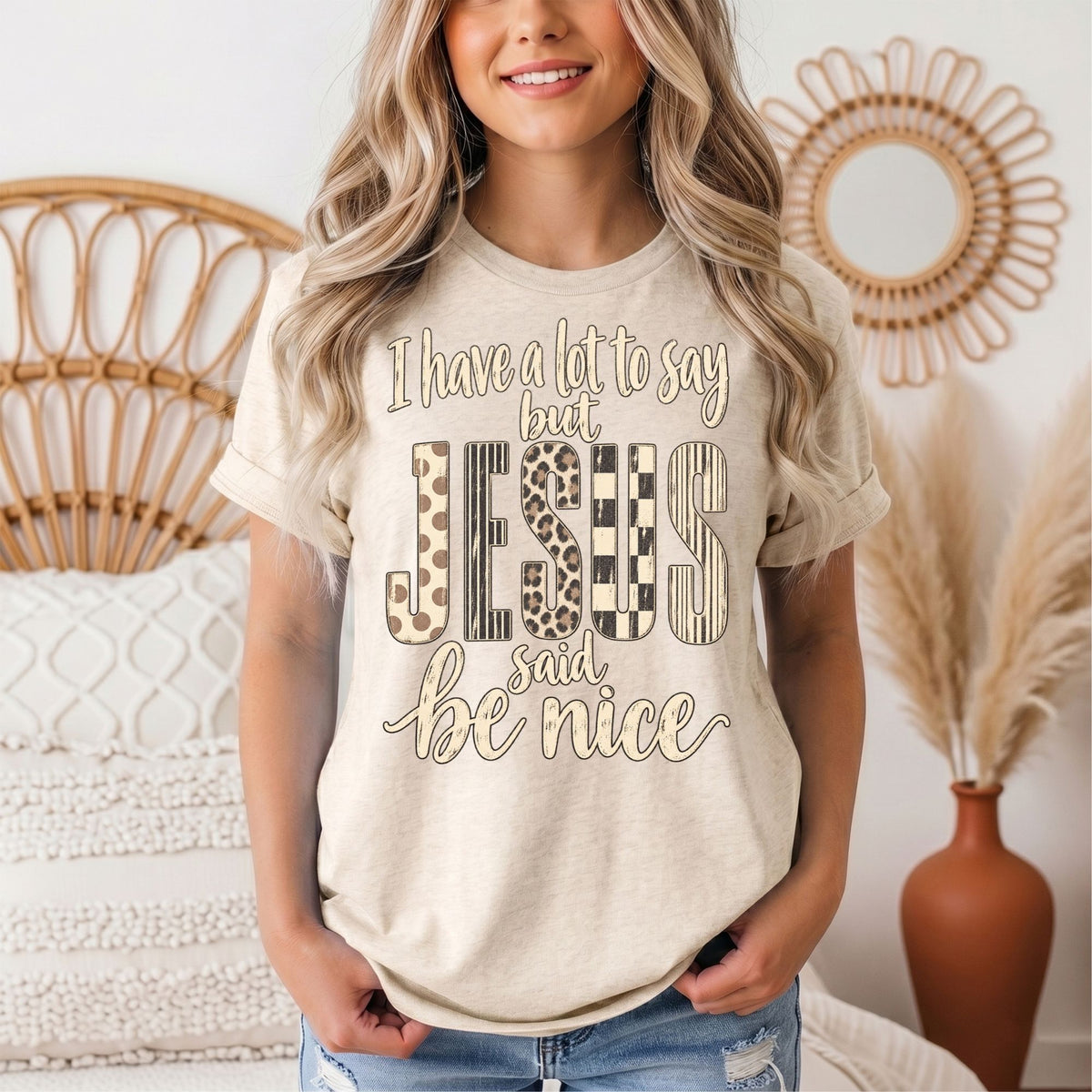 I Have a Lot to Say, but Jesus Says No Christian Graphic Tee