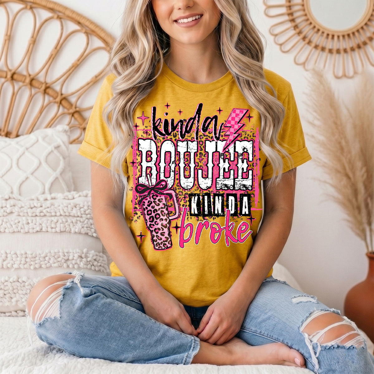 Kinda Boujee Kinda Broke Graphic Tee