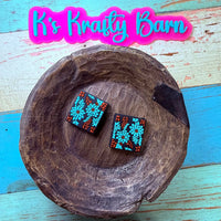 Silicone Focal Bead- Western flowers K's Krafty Barn