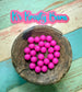 Wholesale 15mm Solid Silicone Beads- Hot Magenta
