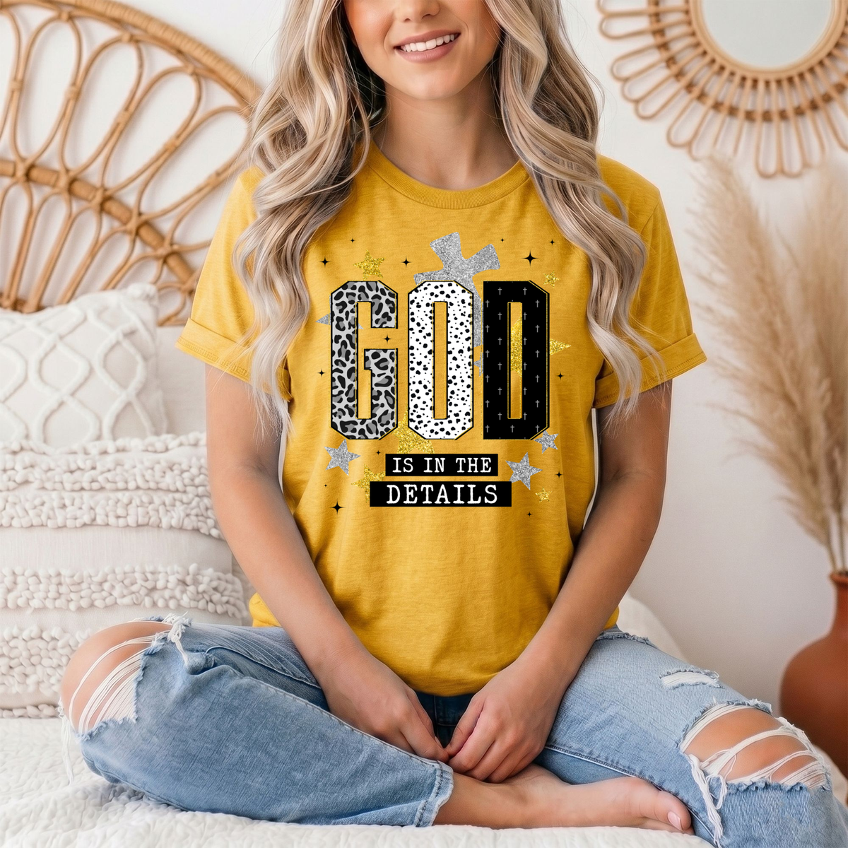 God Is in the Details Christian Graphic Tee
