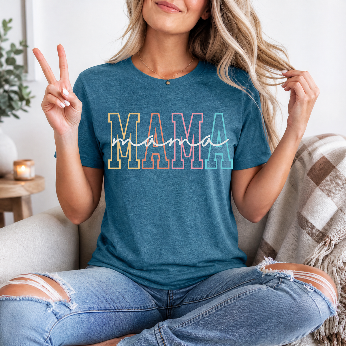 Neon Mama Outline & Script Graphic Tee