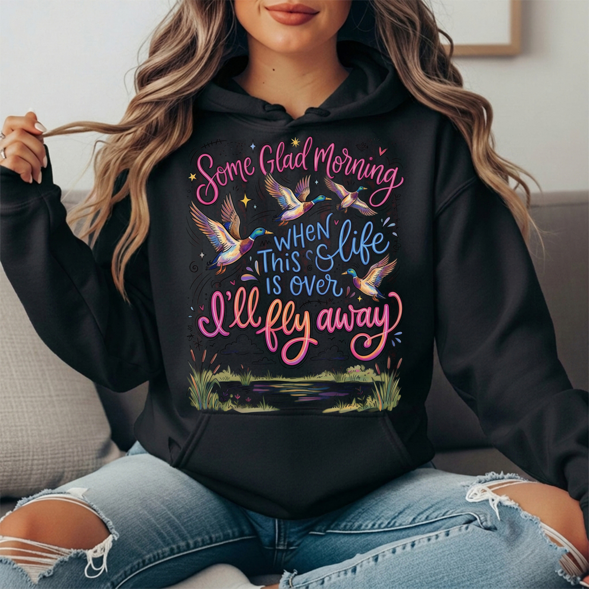I'll Fly Away Duck Graphic Hoodie
