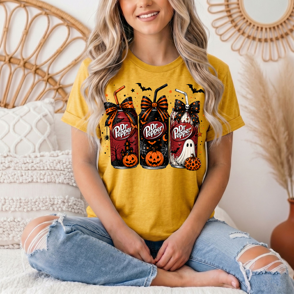 Dr P Halloween Bows & Ghost Graphic Tee