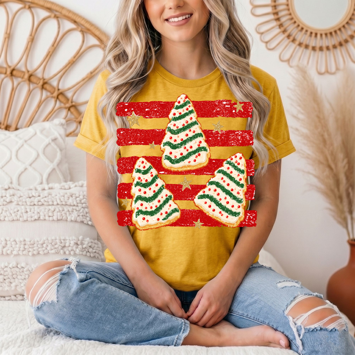Christmas Tree Snack Cake Graphic Tee