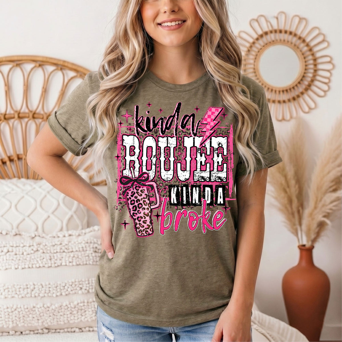 Kinda Boujee Kinda Broke Graphic Tee