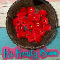 20mm Fluffy Spacers for beadable items-10 pack K's Krafty Barn